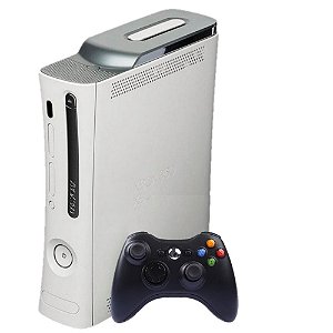 Console Xbox 360 bloqueado com 1 controle e os cabos