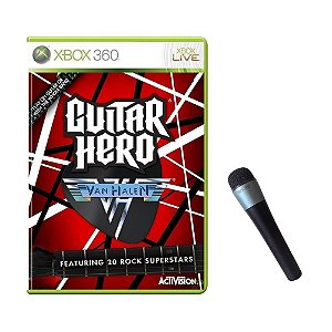 Jogo Guitar Hero Van Halen + 1 Micro. S/Fio Xbox 360 Usado