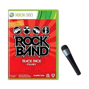 Jogo Rock Band Pack Vol 2 + 1 Micro S/Fio Xbox 360 Usado