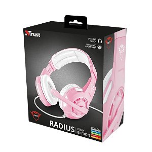 Headset Gamer Radius Pink Edition GXT 310P Trust Novo