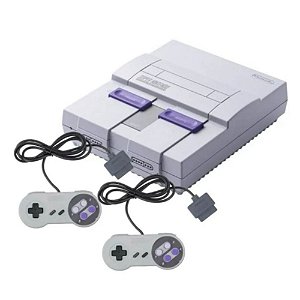 Super Nintendo Clássico com 2 Controles Usado