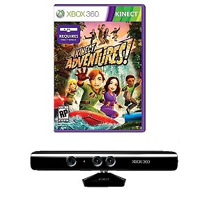 sensor Kinect Xbox 360 + jogo Kinect Adventures Usado