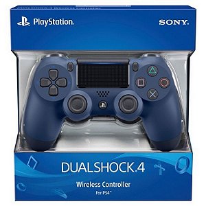 Controle Sem Fio Azul Noturno Dualshock Sony PS4 Novo