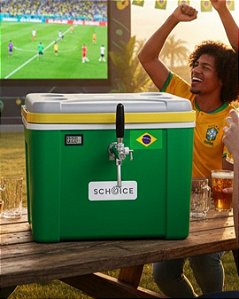Chopeira a Gelo Brasil Copa do Mundo 2026 torneira italiana com serpentina alumínio 1 via - para barril Heineken