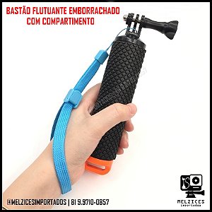 Bastão Flutuante emborrachado com compartimento (Preto com Amarelo)