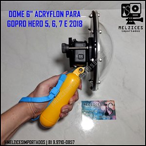 Dome Acryflon Para GoPro 2018, 5, 6, e 7 Black