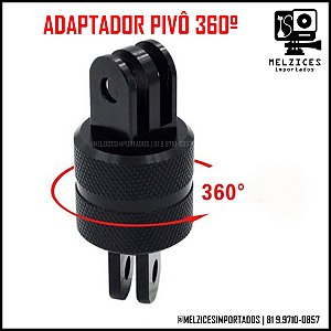 Adaptador Pivot com Rotação 360° em alumínio para GoPro e Similares