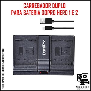 Usb Carregador Duplo Para Bateria GoPro Hero 1 E 2