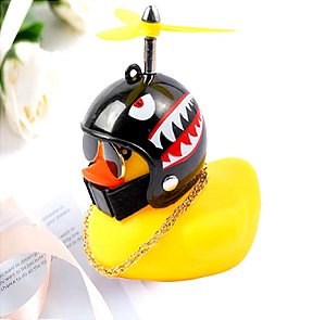 Patinho decorativo para Guidão Bike/Moto e Paineis de Carro (CAPACETE BOCA DE TUBARÃO)
