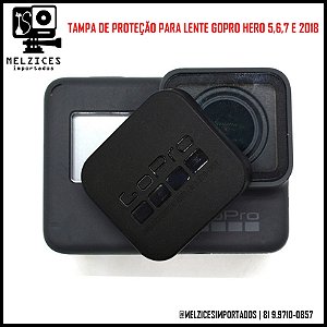 Tampa Capa Protetora Com Logo Marca GoPro para Lente da GoPro 2018, 5, 6 e 7 Black