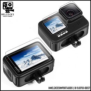 Kit Películas em Vidro Para GoPro 9, 10, 11, e 12 black