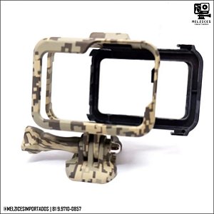 Frame Camuflado Cinza Para GoPro Hero 8