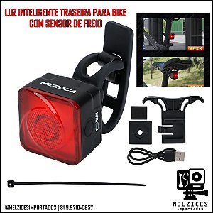 Luz Traseira de Bike com Sensor de Freio