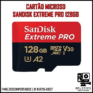 ORIGINAL Cartão microSD Sandisk Extreme Pro 128gb
