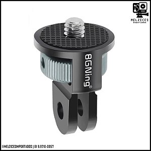 Adaptador com rotação 360 parafuso 1/4 em alumínio