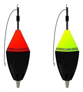 Kit 2 Boia Cevadeira Clone Amarela E Vermelha Jr Pesca 67Gr Copo Preto