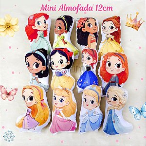 12 Mini-Almofadas Recortadas Princesas