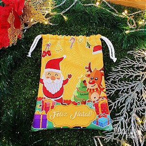 5 Sacolinhas Luxo 18cm x 25cm Natal