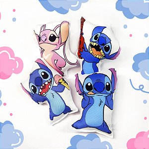 4 Mini-Almofadas Recortadas Stitch