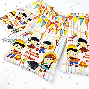 5 Sacolinhas Luxo 18cm x 25cm Festa Junina
