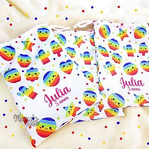 5 Sacolinhas Luxo 18cm x 25cm Pop-It