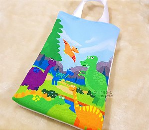 5 Sacolas com Alça 18cm x 25cm Dinossauro