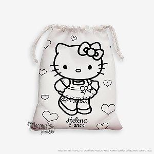5 Sacolinhas Luxo 18cm x 25cm Hello Kitty