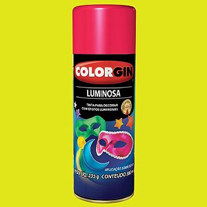 Tinta Spray COLORGIN LUMINOSA AMARELO 235GR