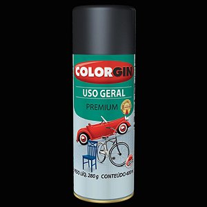 Tinta Spray Uso Geral Preto Fosco 400ml COLORGIN
