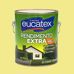 Tinta Acrílica Rendimento Extra Amarelo Canário 3.6LT Eucatex