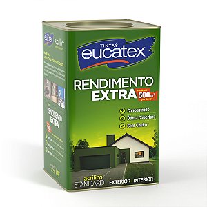 Tinta Acrílica Rendimento Extra Branco 18LT Eucatex