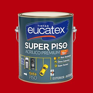 Tinta Acrílica Piso Vermelho Segurança 3.6LT Eucatex