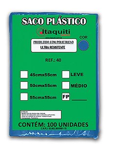 Saco de Lixo 40 Litros com 100 unidades - Itaquiti