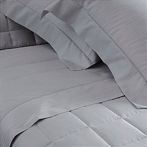 JG DE CAMA BUDD DAMASK QUEEN CINZA