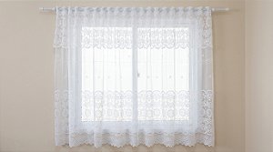 Cortina Beija Flor Stilo Lisa 80X160 2Pc Branco
