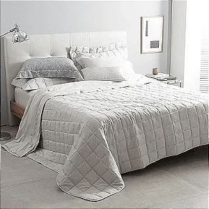 KIT COLCHA BUD DAMASK SQUARE KING 290/250 BG PALHA