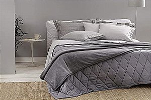 EDREDOM BUDD B PERCALLE 220X240 CINZA
