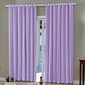 CORTINA BJA PRATIKA 260X170 SEDA AMASSADA LILAS
