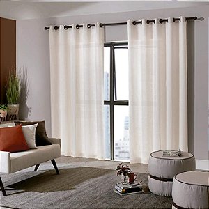 Cortina  Bella Janela Duplex 420X280 Bruxelas Marfim