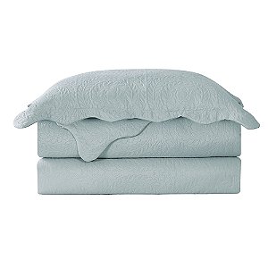 KIT COLCHA CAM MANDI KING 260X280 AZUL 3PÇS.