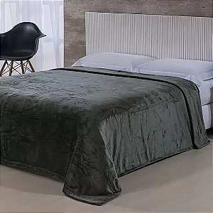 Cobertor Nia Toque De Seda 220X240 Chumbo Unico Queen