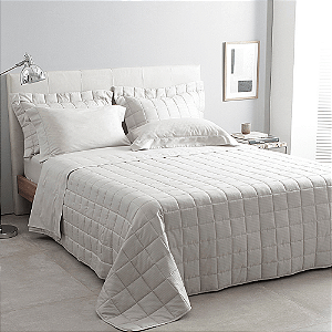JG CAMA BUD DAMASK STRIPES CASAL BEGE