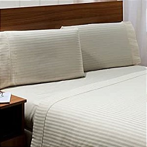 JG CAMA NIA 300F STRIPE QUEEN MARFIM