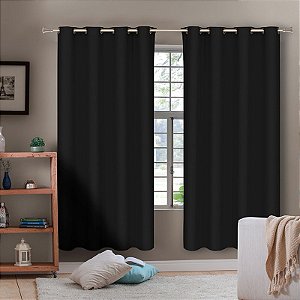 CORTINA BECADECOR VENEZA 260X170 9999 PRETO