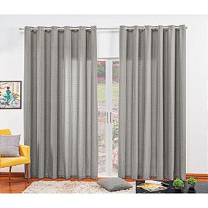 CORTINA BECADECOR VENEZA 260X230 8032 CINZA DUAS