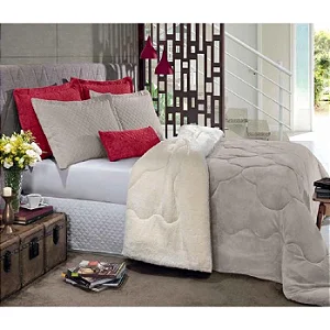 EDREDOM HDR PLUSH SHERPA SOLT CEVADA 160X240