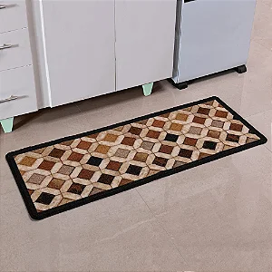 TAPETE NIA BOUCLE GEOMETRICO 45X180 BEGE