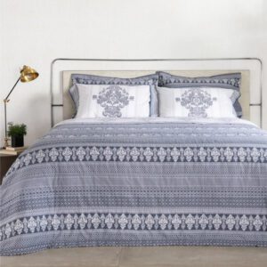 JG CAMA BUD PERCALLE WINDSOR CASAL 4 PÇ AZUL