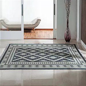 TAPETE NIA KILIM ANTEP 060X090 DES. 006 CINZA