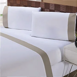 Jogo De Cama Niazitex King Lisboa Bege